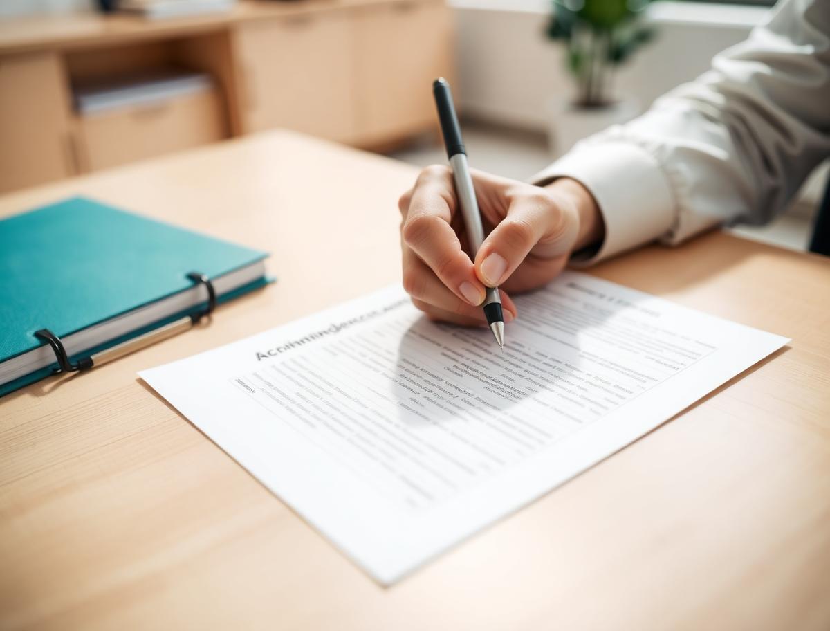 Employee signing a policy acknowledgement page with a pen